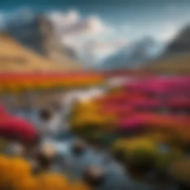 A visually stunning landscape edited in Adobe Lightroom showcasing vibrant colors and enhanced details