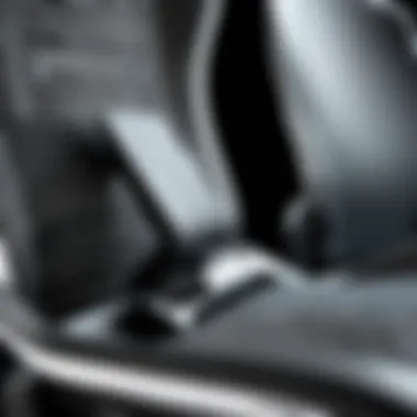 Close-up of chair lumbar support system