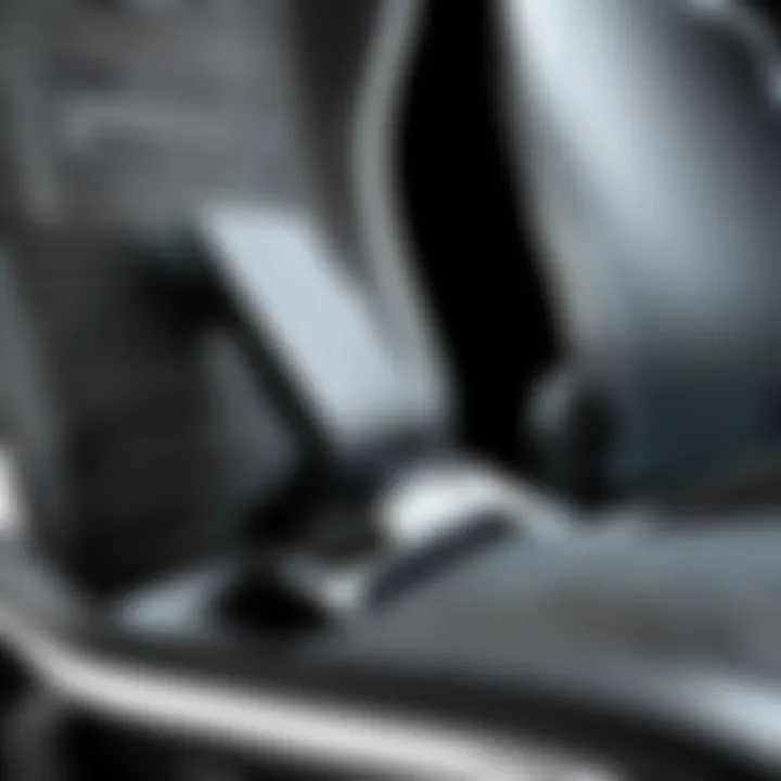 Close-up of chair lumbar support system