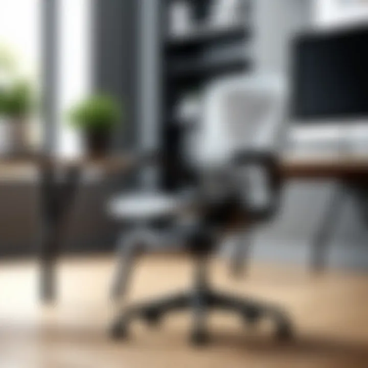 Stylish office chair in modern workspace