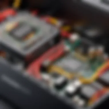 Close-up of the hardware components inside the Amazon Firebox