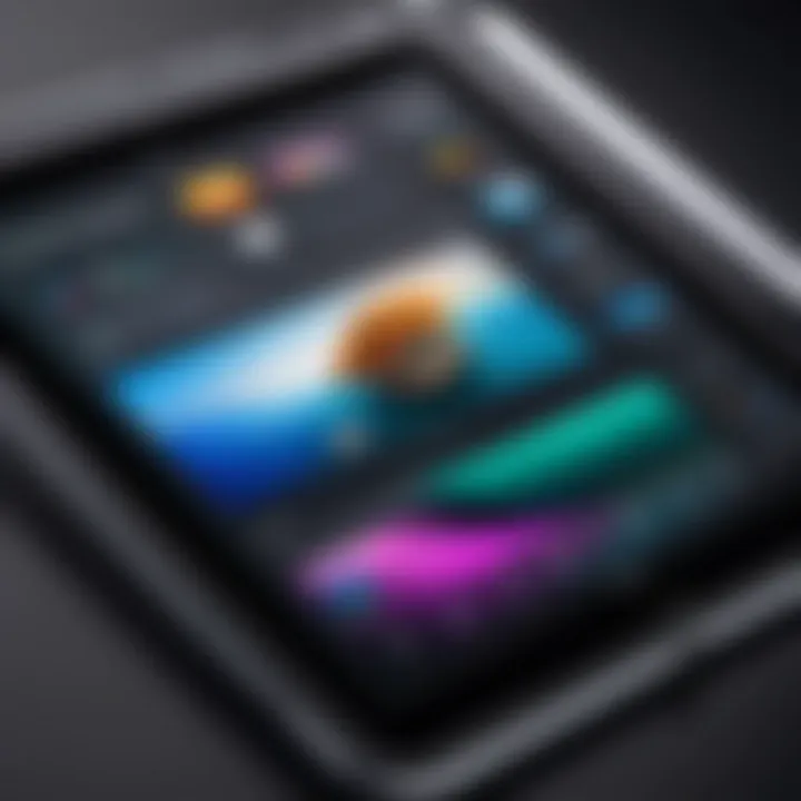 Close-up view of the iPad's advanced display technology