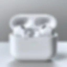 Close-up view of the latest AirPods showcasing their sleek design and advanced technology.