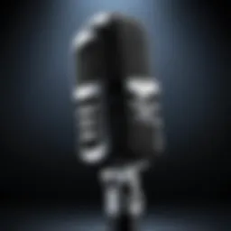 High-end studio microphone showcasing its sleek design and features