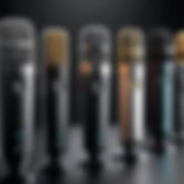 Comparison chart of various microphone types highlighting their specifications and uses
