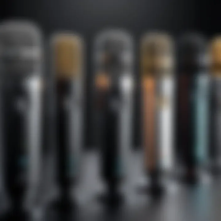 Comparison chart of various microphone types highlighting their specifications and uses