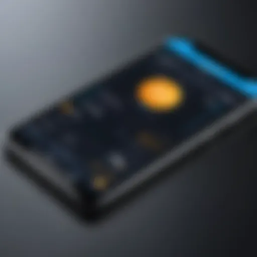 User interface of a financial tracking app showcasing budgeting features