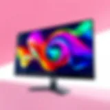 Vibrant Display of AOC 27-Inch Monitor AOC 27-inch monitor showcasing vibrant colors