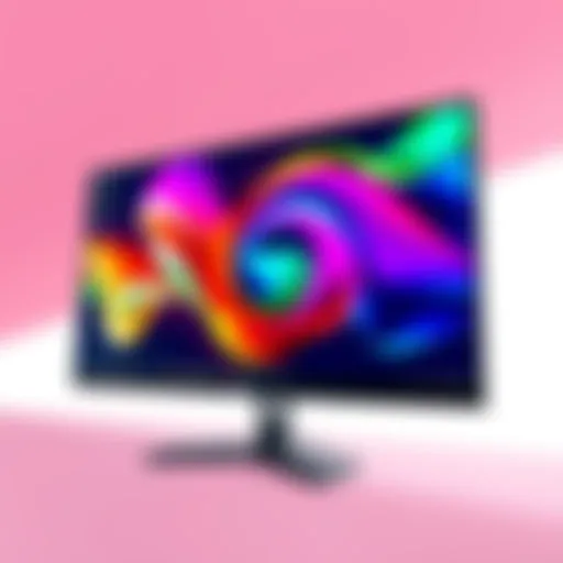 Vibrant Display of AOC 27-Inch Monitor AOC 27-inch monitor showcasing vibrant colors