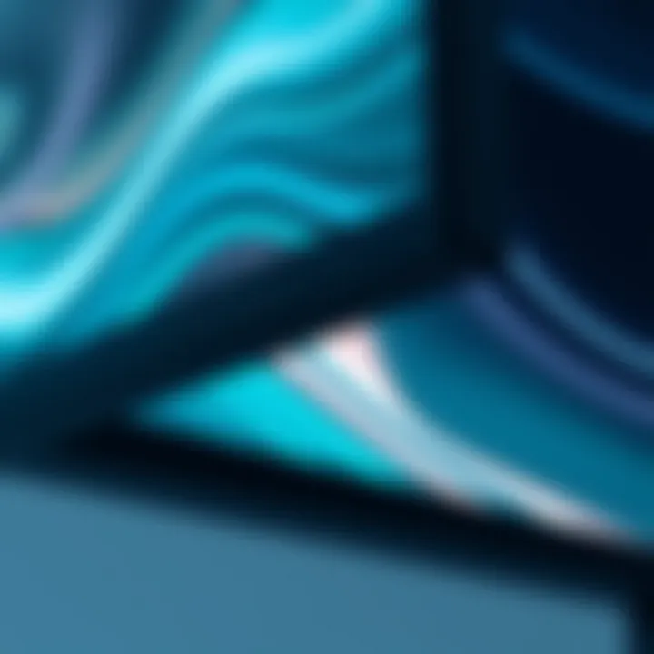 Close-up of the sleek design of AOC monitor