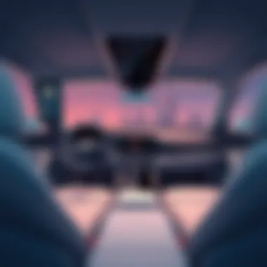 Tech-Driven Interior of Audi's Electric SUV Interior cabin of Audi electric SUV featuring advanced technology