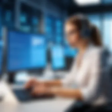 Benefits of Database Software in Customer Service Diagram illustrating the benefits of implementing database software in customer service