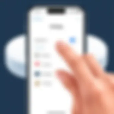 iPhone Print Options Interface User accessing printing options from an iPhone