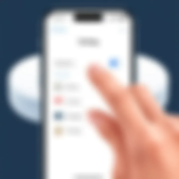 iPhone Print Options Interface User accessing printing options from an iPhone