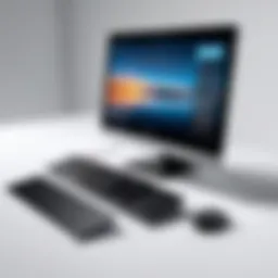 Sleek design of a modern all-in-one computer