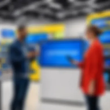 Engaging Customer Experience through AR Customer interacting with AR technology at Best Buy