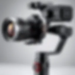 High-end gimbal stabilizer showcasing advanced features