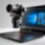 High-definition laptop camera setup