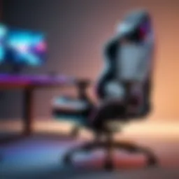 Sleek design of an LED gaming chair showcasing adjustable features