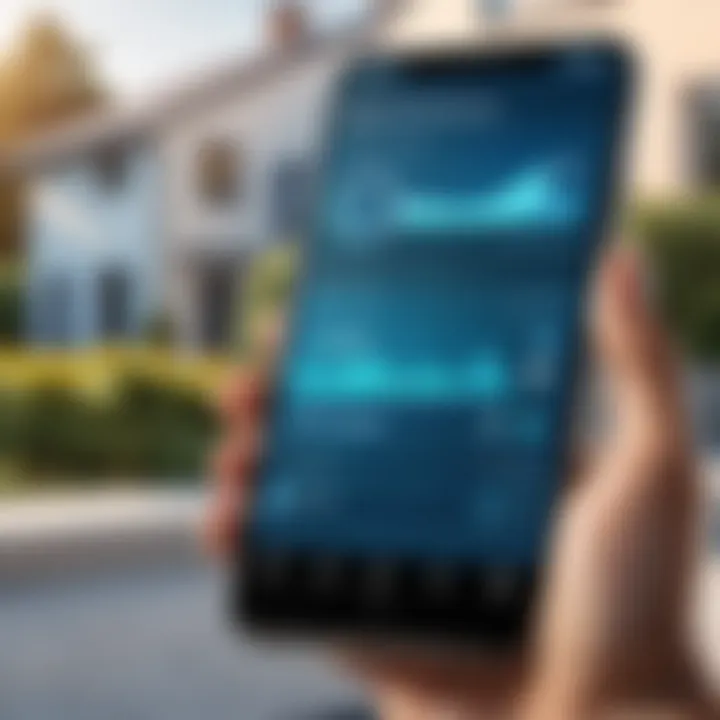 User monitoring security footage on a smartphone app