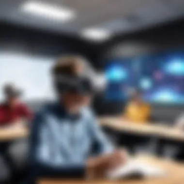 Innovative Learning with VR Headsets VR headset in a classroom setting