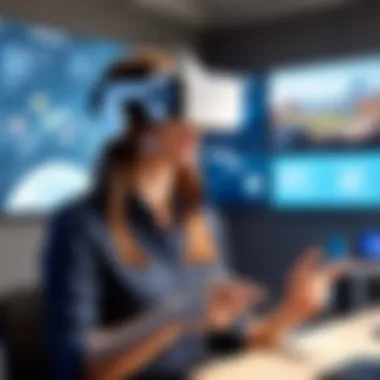 Empowering Educators with VR Technology Teacher demonstrating VR technology