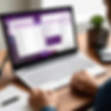 Exploring OneNote's Interface for Enhanced Project Management A visual representation of Microsoft OneNote interface highlighting project management features