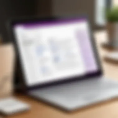 Organizational Strategies in OneNote for Project Success Diagram showcasing organizational strategies in OneNote for projects
