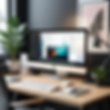 Inspiring Web Design Workspace Creative workspace with Mac and web design applications