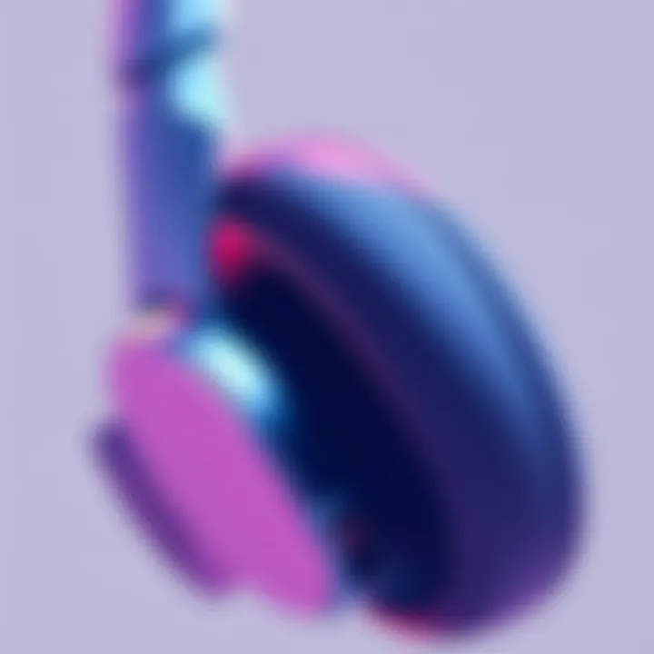 Close-up of wireless headphones highlighting comfort and design