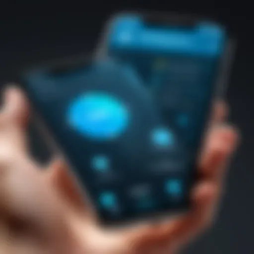Visual representation of mobile device settings for app management