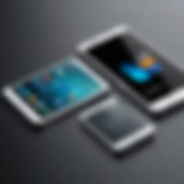 Design Comparison of Two Mobile Devices Side view comparison of two leading mobile devices showcasing their sleek designs