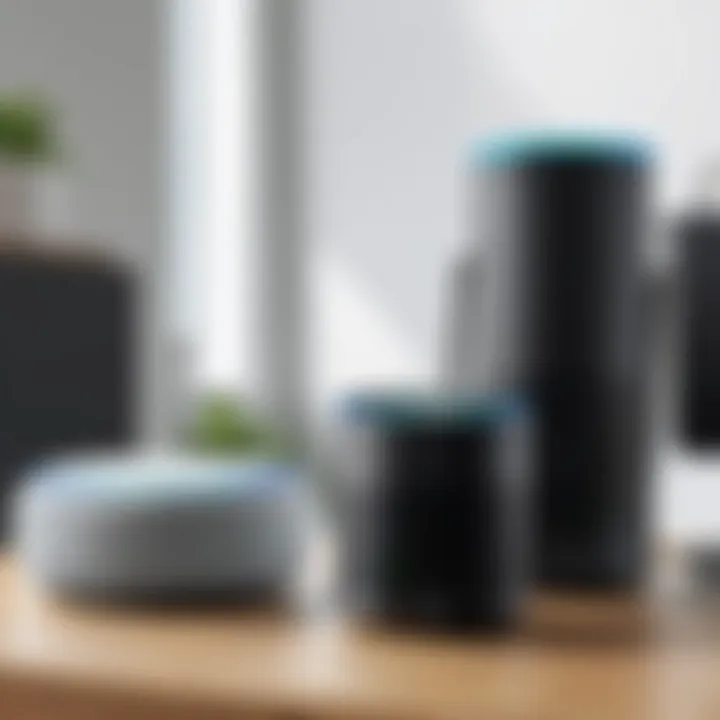 Illustration of smart home devices integrated with Alexa and Google Assistant