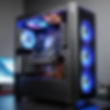 Showcasing Your Finished Gaming PC Completed gaming PC showcasing internal components and LED lights