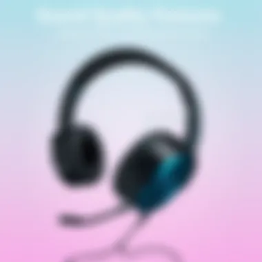 Illustration highlighting the sound quality features of the Arctis Pro wired headset.