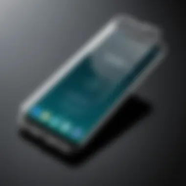 Visual guide showing the installation steps for applying a glass phone screen protector
