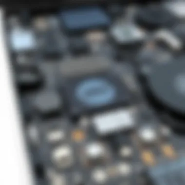 Close-up of the Inspiron 17 Inch Laptop's hardware components