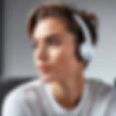 Comfortable Listening Experience User enjoying wireless earbuds in a comfortable setting