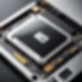 Close-up of a 2.5 inch laptop SSD showcasing its components