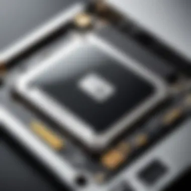 Close-up of a 2.5 inch laptop SSD showcasing its components