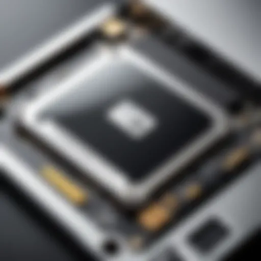 Close-up of a 2.5 inch laptop SSD showcasing its components