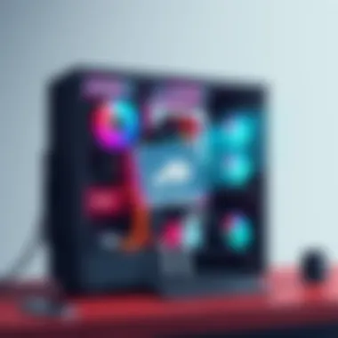 An optimized gaming setup demonstrating effective cooling solutions and cable management