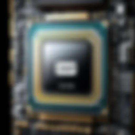 Detailed view of a high-performance CPU with specifications highlighted