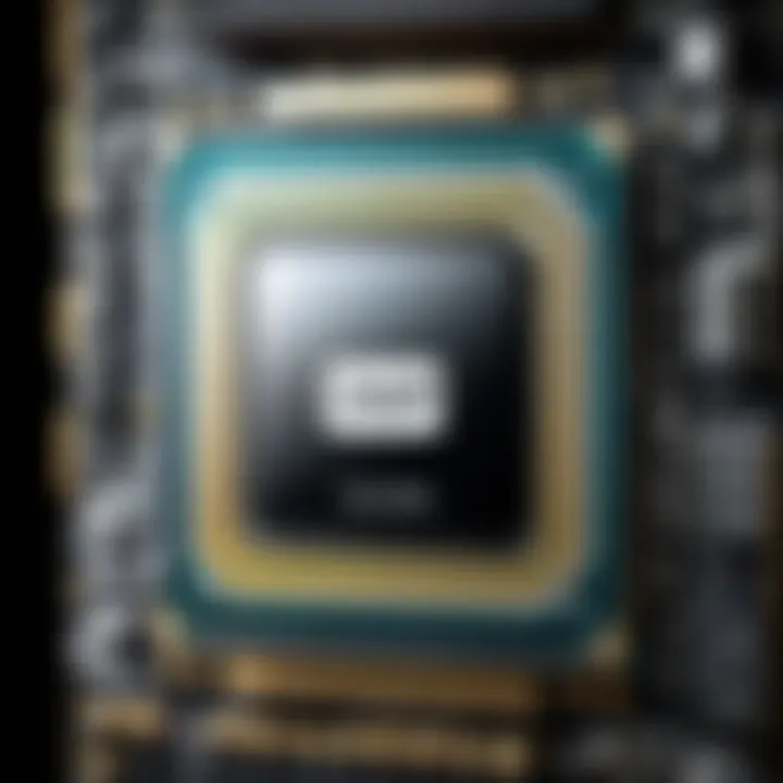 Detailed view of a high-performance CPU with specifications highlighted