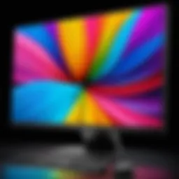 High-resolution HP monitor displaying vibrant colors