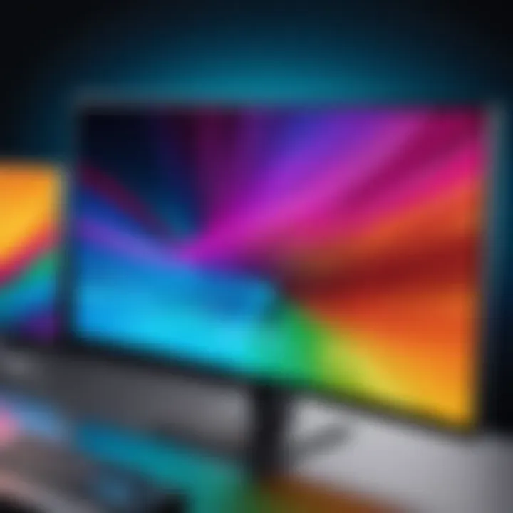 High-resolution display showcasing vibrant colors