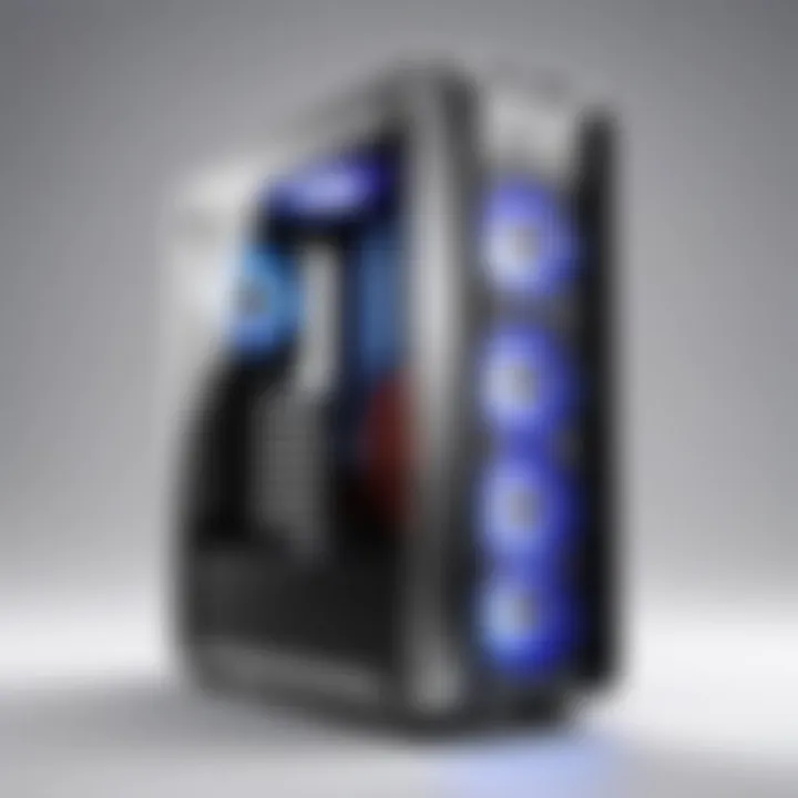 Elegant tower case with advanced cooling system