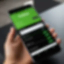 User interface of the GoDaddy Android app showcasing navigation