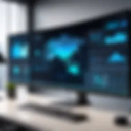 Ultra-wide monitor showcasing multitasking capabilities