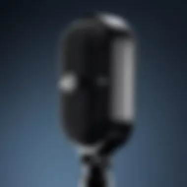 A close-up of a high-quality external microphone for enhanced audio